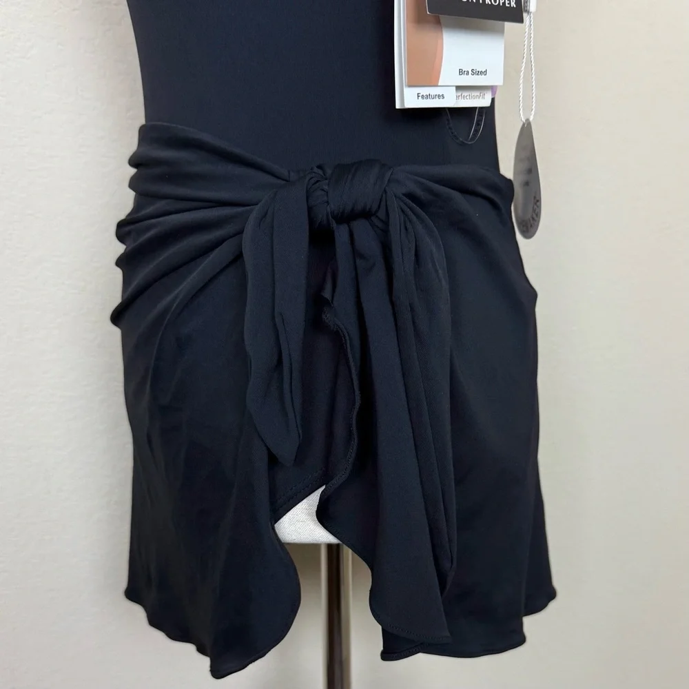 Coco Reef Empress One-Piece Swim Dress Women's Swimsuit Black‎ Sarong Keepsake - Picture 12 of 16